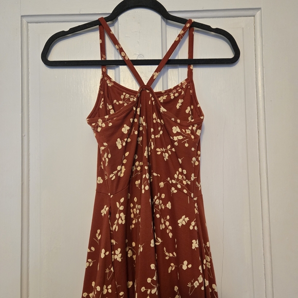 Pact Women's Scattered Sprigs Tandoori Fit & Flare Midi Dress Size Small - Picture 5 of 6